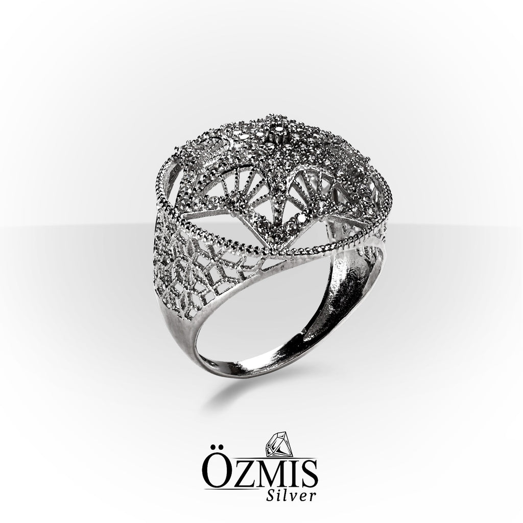 Kar Tanesi Detaylı Gümüş Set