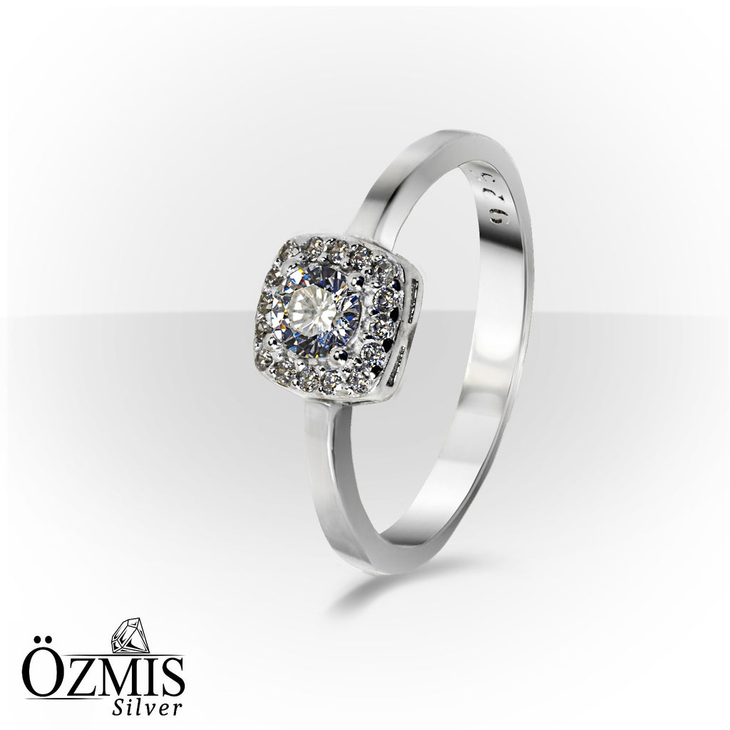 Zirkon Taşlı Gümüş Set