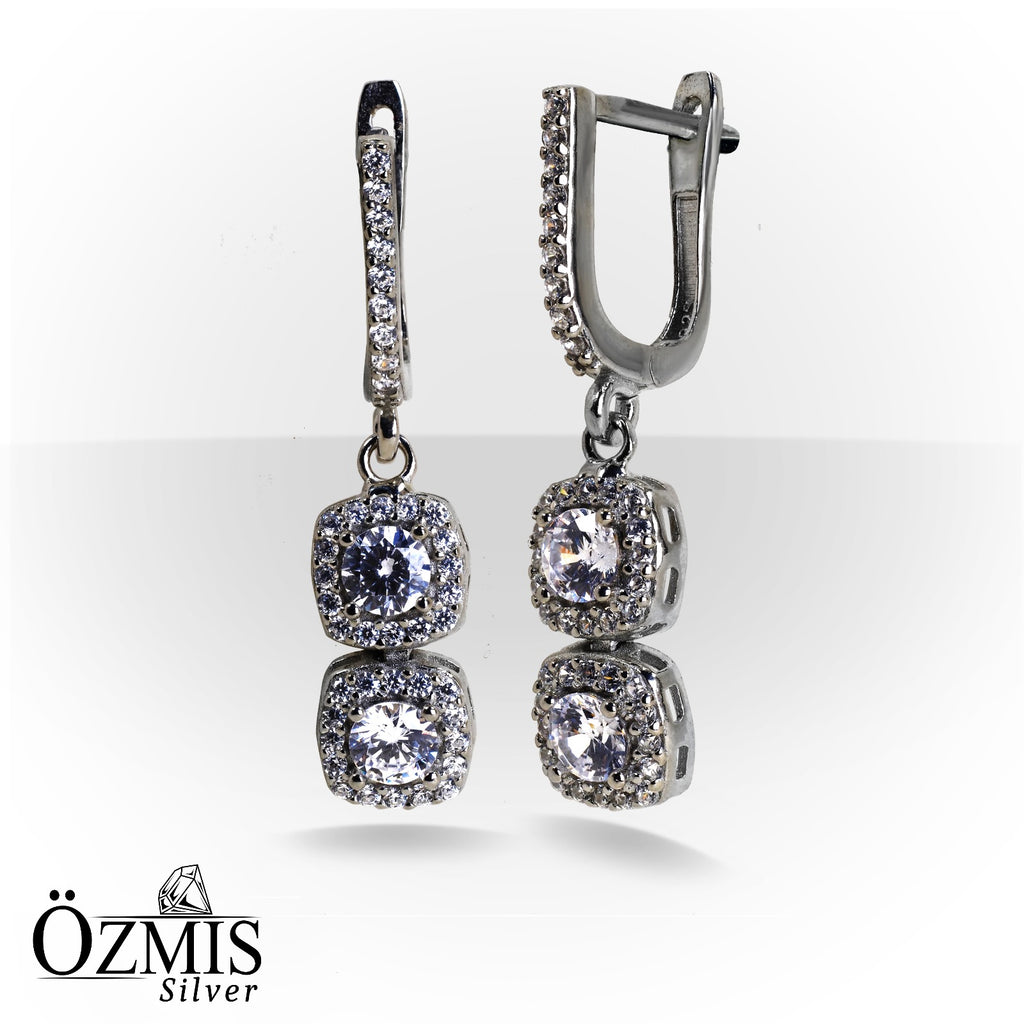 Zirkon Taşlı Gümüş Set