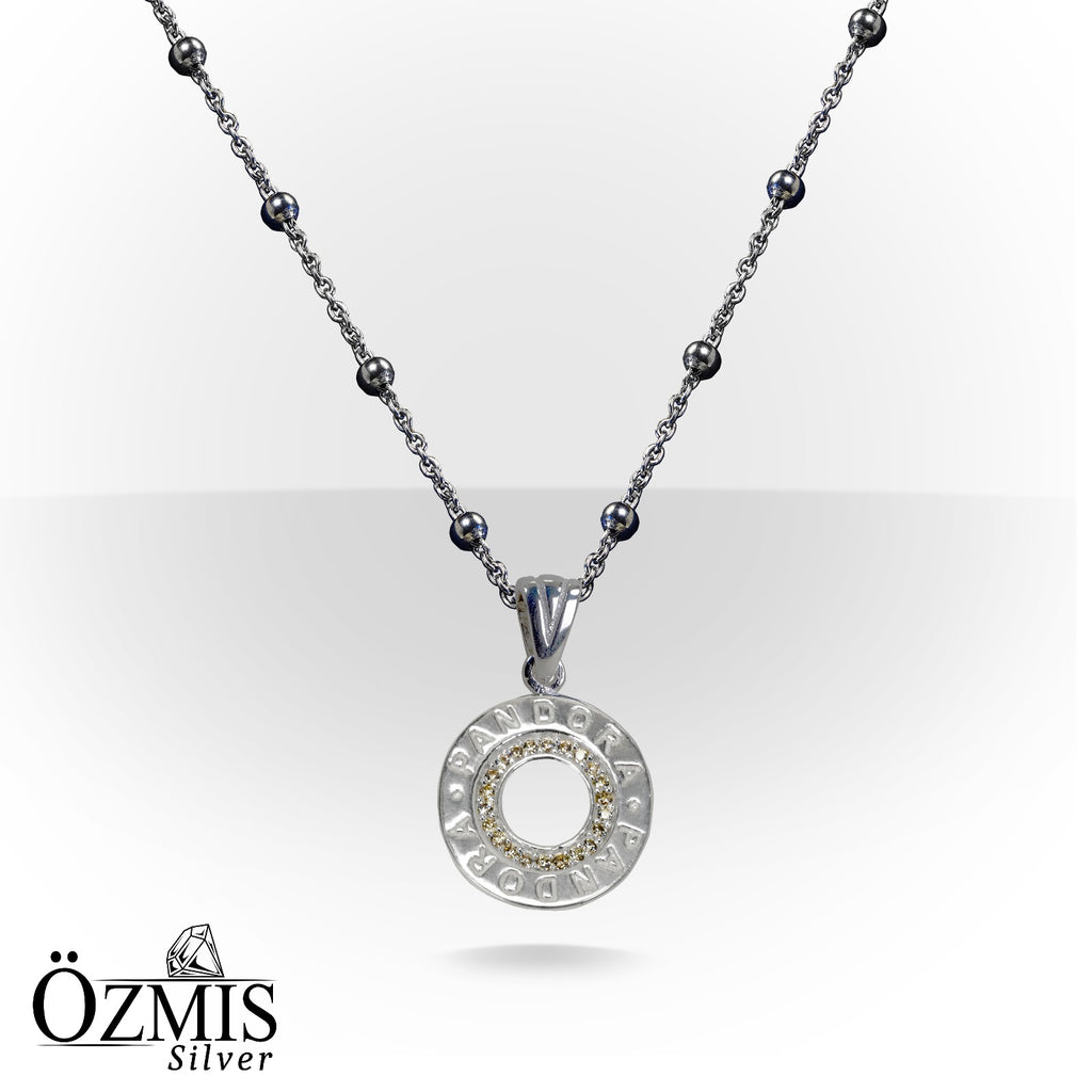 Pandora İlhamlı Yuvarlak Gümüş Set