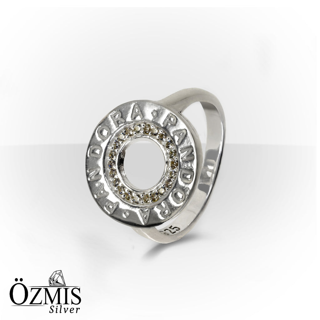 Pandora İlhamlı Yuvarlak Gümüş Set